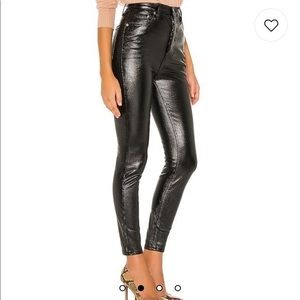 Free People x We The Free Phoenix Coated Skinny Jean Liquid Black - NWT Size 27